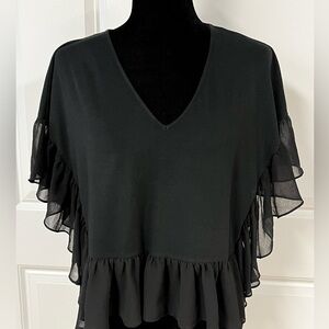 1. State Ruffle Trim Top